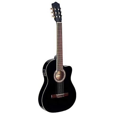 STAGG C546tce Bk Chitarra Elettroacustica Classica, Nero Colore