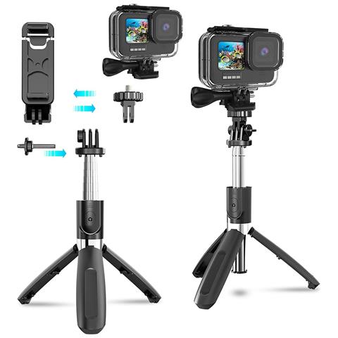 Wokex Jyps Bluetooth Selfie Stick Treppiede Con Remoto Senza Fili Rimovibile E Supporto Treppiede