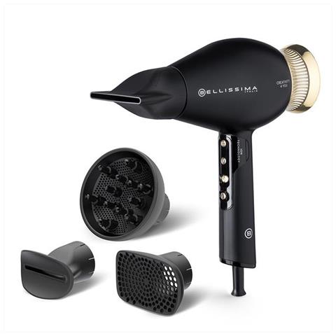 IMETEC Bellissima 11826 Asciugacapelli Creativity 4 You 1800w Colore Nero / glam Gold - Promo