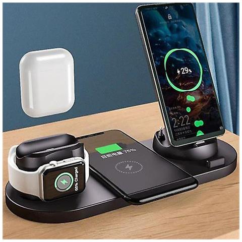 SLD 3 In 1 Qi Qi Caricatore Wireless Wireless 10w-charger Per Apple Watch Series 6/5/4/3/2, Airpods, Iphone Se 2020/11 Pro Max / xs Max / xr / x