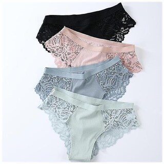 MARILYN Mutande Da Donna A Vita Alta In Pizzo – Cotone E Viscosa, Traspiranti, Taglie S-XXL, Colori Naturale/Bianco/Beige/Nero