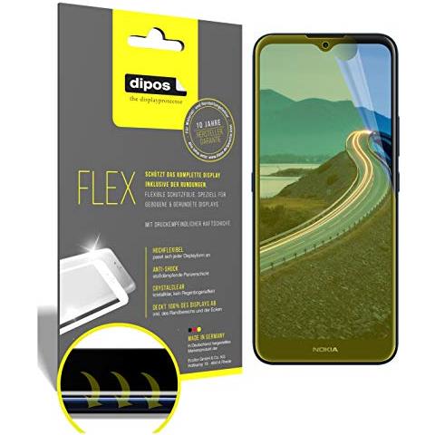 Dipos Pellicola Protettiva Per Nokia 8.1 – 2 Pezzi Crystalclear – Taglio Laser Made In Germany – Antigraffio, Invisibile, Senza Bolle - 3