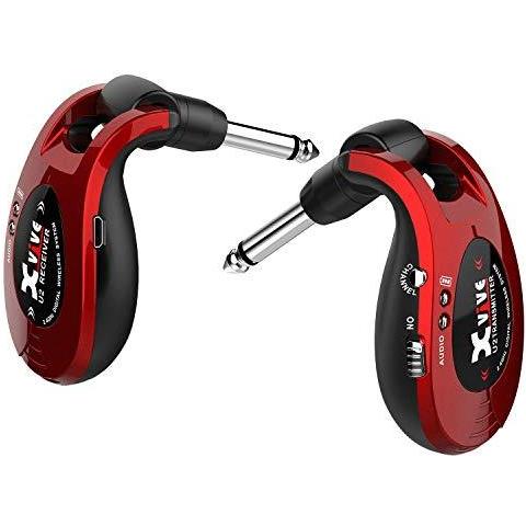 XVIVE U2 Trasmettitore Wireless Digital Ricevitore Del Sistema Per Chitarra Basso E Altri Strumenti Ricaricabile 24 Ghz Rosso Metallizzato