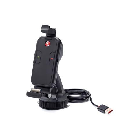 TOMTOM Vivavoce Bluetooth con supporto a ventosa per iPhone con funzione ricarica e microfono estensibile.