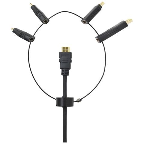 Image of PROADRING HDMI Displayport + Displayport mini HDMI Mini + HDMI Micro Nero cavo di interfaccia e adattatore