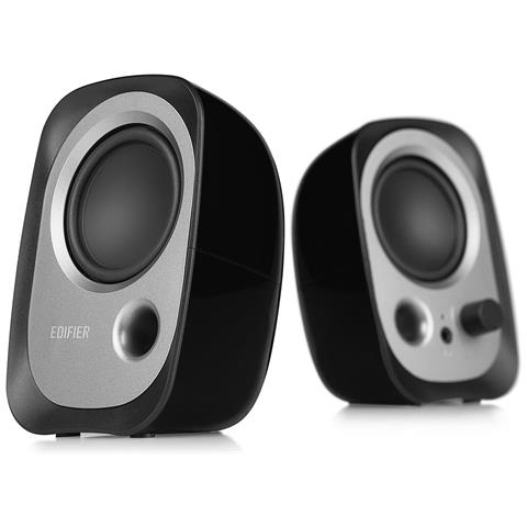 Edifier R12u Coppia Altoparlanti Attivi 2.0 Bass Reflex Colore Nero Lucido