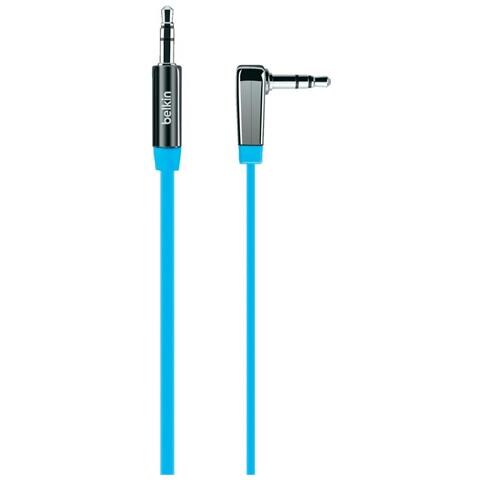 BELKIN Cavo Audio ad Angolo a Destra Stereo 3.5 mm M / M da 0.9 m Colore Azzurro