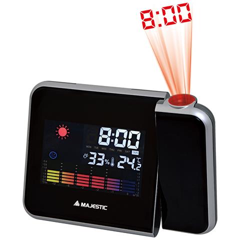 MAJESTIC Wt-229 Sveglia Weather Station Con Proiezione A Muro