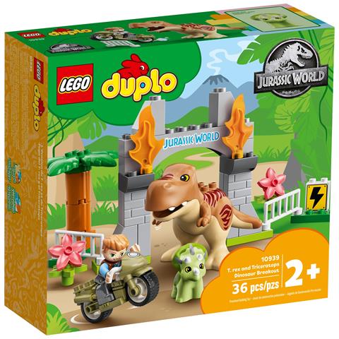 LEGO 10939 Jurassic World Fuga del T. rex e del Triceratopo