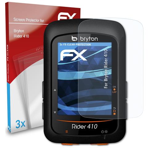 ATFOLIX Protezione Pellicola Dello Schermo Compatibile Con Bryton Rider 410 Pellicola Protettiva, Ultra-trasparente Fx Proteggi Schermo (3x) 