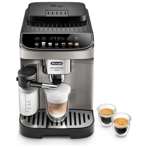DE LONGHI Macchina da Caffè Espress Automatico Magnifica Evo ECAM290.81. TB Serbatoio 1.8 Lt. Potenza 1450 Watt Colore Nero Titanio