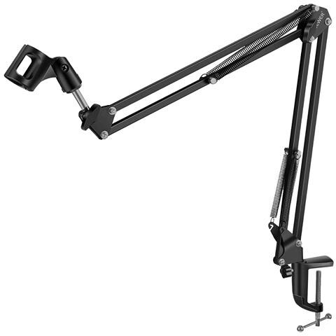 LINQ Supporto Microfono Asta Snodabile Fissaggio Tavolo Pieghevole Linq Nero