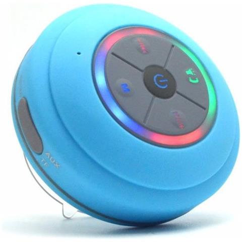 HTN Altoparlante Led Altoparlante Impermeabile Bluetooth Altoparlanti Stereo Portatili Audio Altoparlante Per Bassi Scheda Tf Altoparlante Subwoofer | altoparlanti Da Scaffale (blu) 