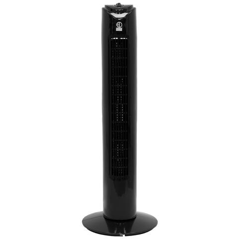 ECD GERMANY Ventilatore A Torre Oscillante Senza Pale Torretta A Colonna Timer Nero 3 Velocità Potenza 45w Altezza 81 Cm Oscillazione 140° Funzione Girevole Silenzioso Moderno Piantana Ufficio