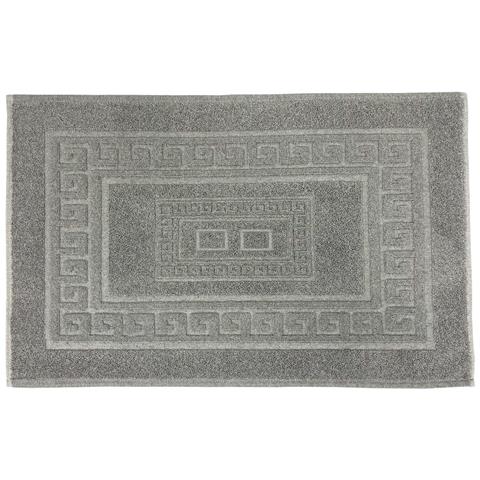 BiancheriaWeb Tappeto Bagno 3 Pezzi - Super Assorbente, Cotone, Con Greca, Bianco - Foto 5