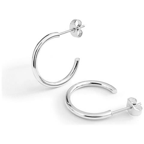 Image of Orecchini A Cerchio Piccoli In Argento Da Donna Orecchini A Tubo Sottile Placcati In Argento Cerchi Aperti In Argento Massiccio Leggero E Ipoallergenico (argento 20 Mm)