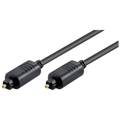 AV:LINK - Cavo audio ottico TOSLink maschio a maschio, 1 m nero