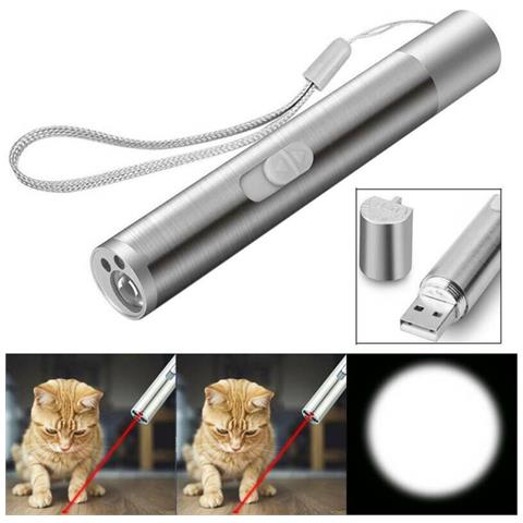 Wokex 3 In 1 Ricaricabile Cat Laser Puntatore Giocattolo Usb Power Cat Training Torch Uv Luci