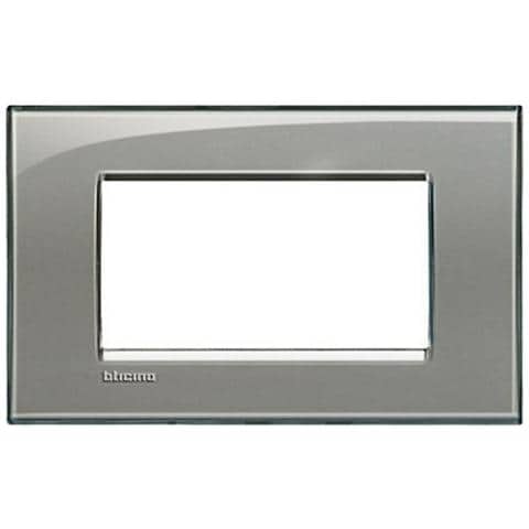 BTICINO Placca Living Light Ghiaccio Lna4804kg Quadra 4 Posti