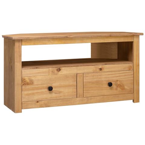 MENDA -mobile Porta Tv Angolare 93x49x49 Cm Pino Massello Panama Range 83035-1