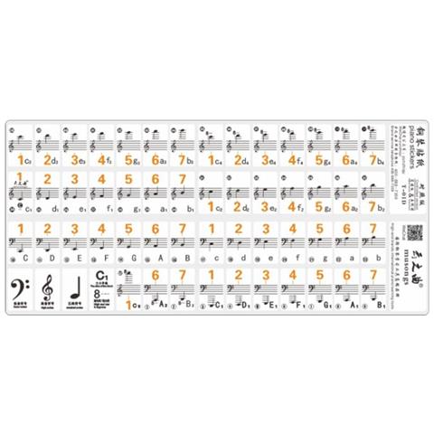 JUSTGREENBOX Tastiera Del Pianoforte Nota Musicale Sticker Per 61 Tasti Pianoforte Elettronico Tastiera 2