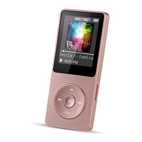 AGPTEK A02 Il Lettore Mp3 8 Gb Schermo 1 8"" Con Radio E Registratore Rosa