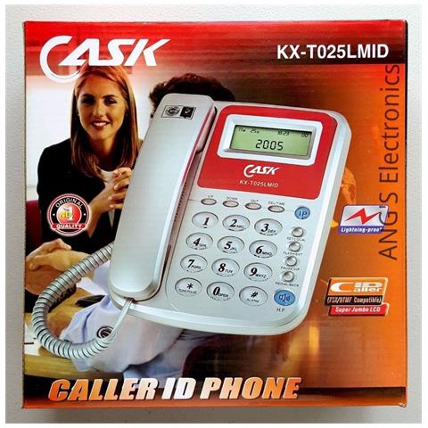 TrAdE shop Traesio® Telefono Fisso Con Tasti Grandi Apparecchio Telefonico Kx-t025lmid