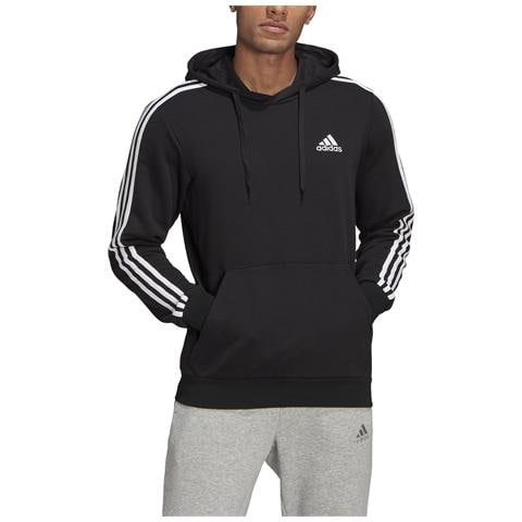 adidas Felpa Da Uomo Con Cappuccio Essentials 3-stripes Nera Taglia L Codice Gk9062