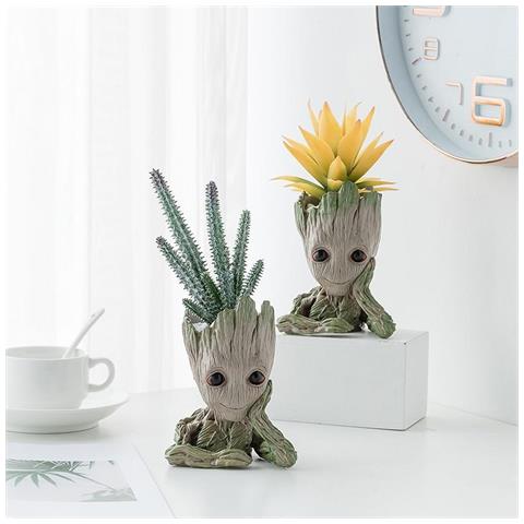 SLOWMOOSE Vaso Di Fiori Multi Funzione Casa Giocattolo Per Bambini Penna Caso Decorazione Stoccaggio Artigianato Fioriera Groot [2]