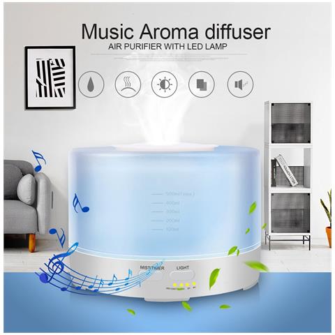HTN Aroma Diffusore 500ml Bluetooth Music Music Aroma Diffusore Umidificatore | Umidificatori