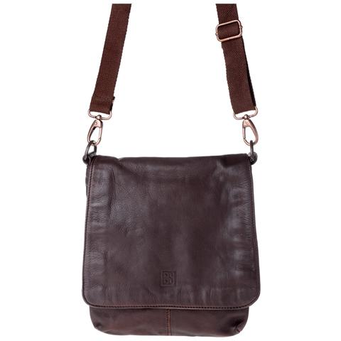 Borsa Uomo A Tracolla In Pelle Lavata Tinta In Capo Con Patta Cocoa Brown Borsa Uomo A Tracolla In Pelle Lavata Tinta In Capo Con Patta Cocoa Brown