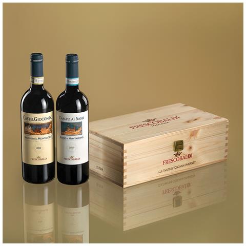 Image of Cofanetto Regalo Per Uomo O Donna - 1 Elegante Consegna A Domicilio Di Vini Frescobaldi - Idee Regalo Originale