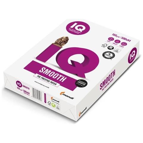 iq ideal quality Mondi Iq 1 risma Di Carta Colorata, Formato A4, 160 g / mq (250 fogli), Vari Colori White