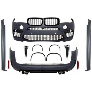 Decorazione Auto BMW X5 F15, Stemmi XDrive E Griglie Squalo Per Prese D'aria Laterali, Cromati, 2 Pezzi