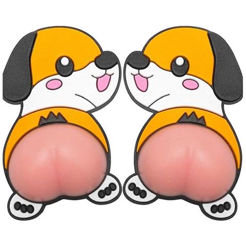 HTN Car Cartoon Anti Collision 2pcs Protettore Del Bordo Della Porta Silicone Universale Per Il Corpo Di Auto- Adesivi Per Auto Divertenti Jiujiuso