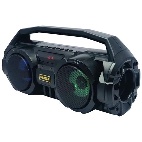 HTN Altoparlante Bluetooth Portatile Potente Subwoofer Altoparlante Da Esterno Radio Fm Musica Stereo Colonna Surround Scheda Tf Mic Boombox | altoparlanti Portatili (nero) 
