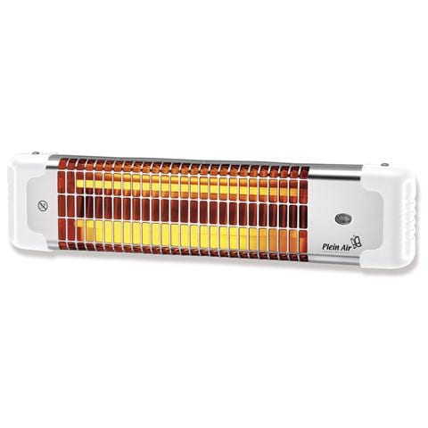 PLEINAIR R-1200 Reglette Stufa Elettrica Potenza 1200 Watt Colore Silver / Nero