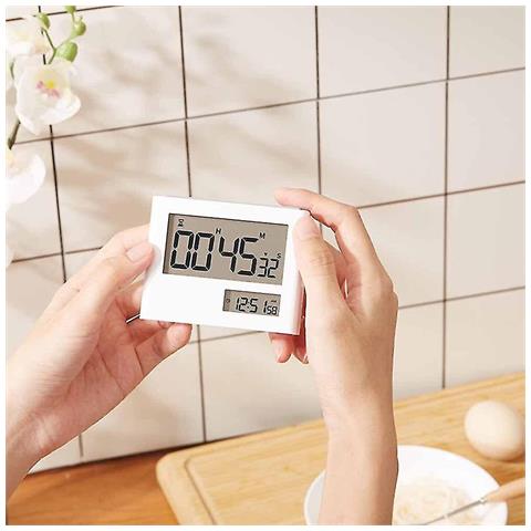Timer Digitale Magnetico - Conto Alla Rovescia Da Cucina, Studio, Palestra, Bianco - Foto 7