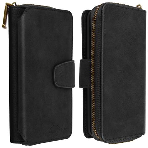 Avizar Custodia Portafoglio In Pelle 2 In 1 Iphone 6 / 6s Cover Staccabile Nero