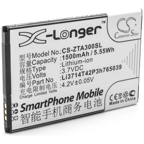 Vhbw Batteria Compatibile Per Elson Mobistel Cynus F4: 1500mAh, 3,7V, Li-Ion, Con Protezioni Di Sicurezza