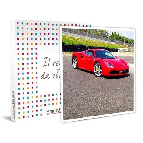 Image of Cofanetto Per Uomo - Ferrari F488 Gtb Su Pista: 2 Giri Sul Circuito Di Castelletto E Video A Bordo - Idee Regalo Originale Per Lui