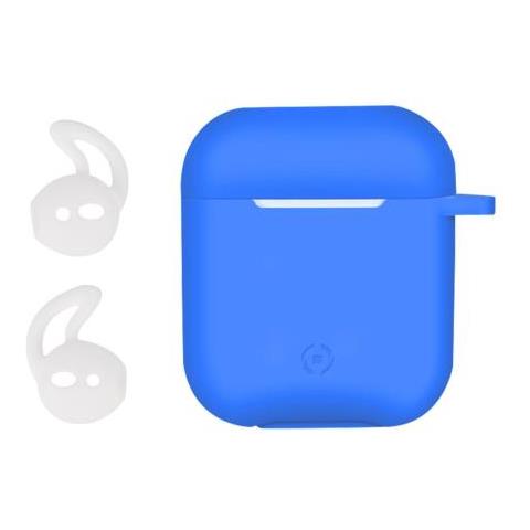 CELLY Aircase Custodia in Silicone per Auricolari AirPods Colore Blu