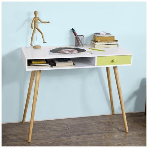 con cassetto,bianco,FWT38-W,IT SoBuy/® Scrivania,Porta PC,Tavolo per Computer