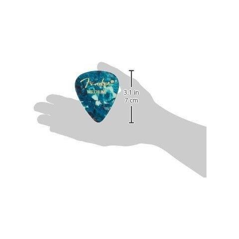 FENDER 351 Shape Classic Media Celluloid Picks 12 Pack Mare Turchese Per Chitarra Elettrica Chitarra Acustica Mandolino E Basso