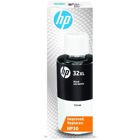 HP Flacone di Inchiostro 32XL da 135 ml Originale Nero per Smart Tank Wireless 400 / Smart Tank Plus Wireless 500/600 Capacità 6000 Pagine