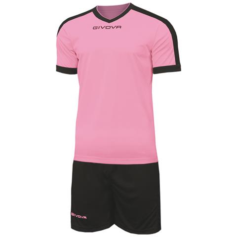 Home Shop Italia Uomo Rosa/Nero - Kit Revolution Mc Givova Rosa / Nero Corsa Sport Staff Running Jogging Allenamento Relax Calcio Calcetto Torneo Scuola Sport -