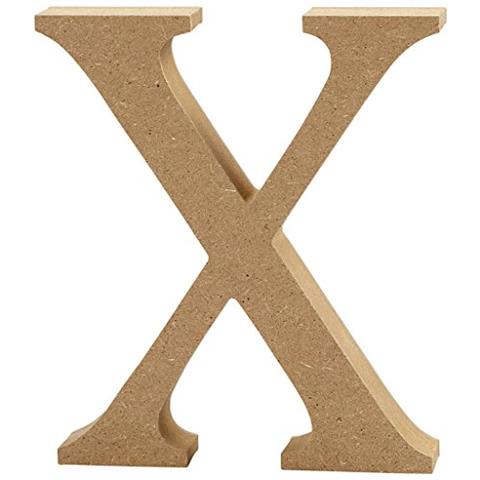 CREATIV COMPANY Creativ""x Mdf Letter, Marrone, 13 x 2 cm