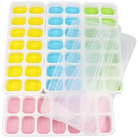 Stampo Cubetti Ghiaccio Con Coperchio - 2 Pezzi In Silicone Per Cocktail E Snack | BPA Free - Foto 5