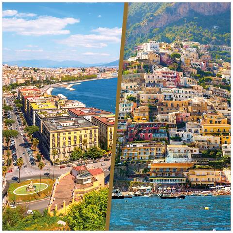 Image of Cofanetto Regalo Coppia - Romantica Napoli: 1 Notte Con Suggestivo Tour In Barca Di Sorrento, Positano E Amalfi - Idee Regalo Originale