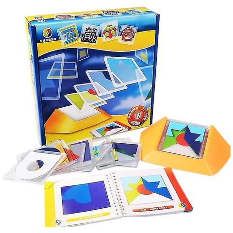 Image of Codice Color Puzzle Giochi Tangram Jigsaw Board Puzzle Giocattoli Per Bambini Logica Ragionamento Spaziale